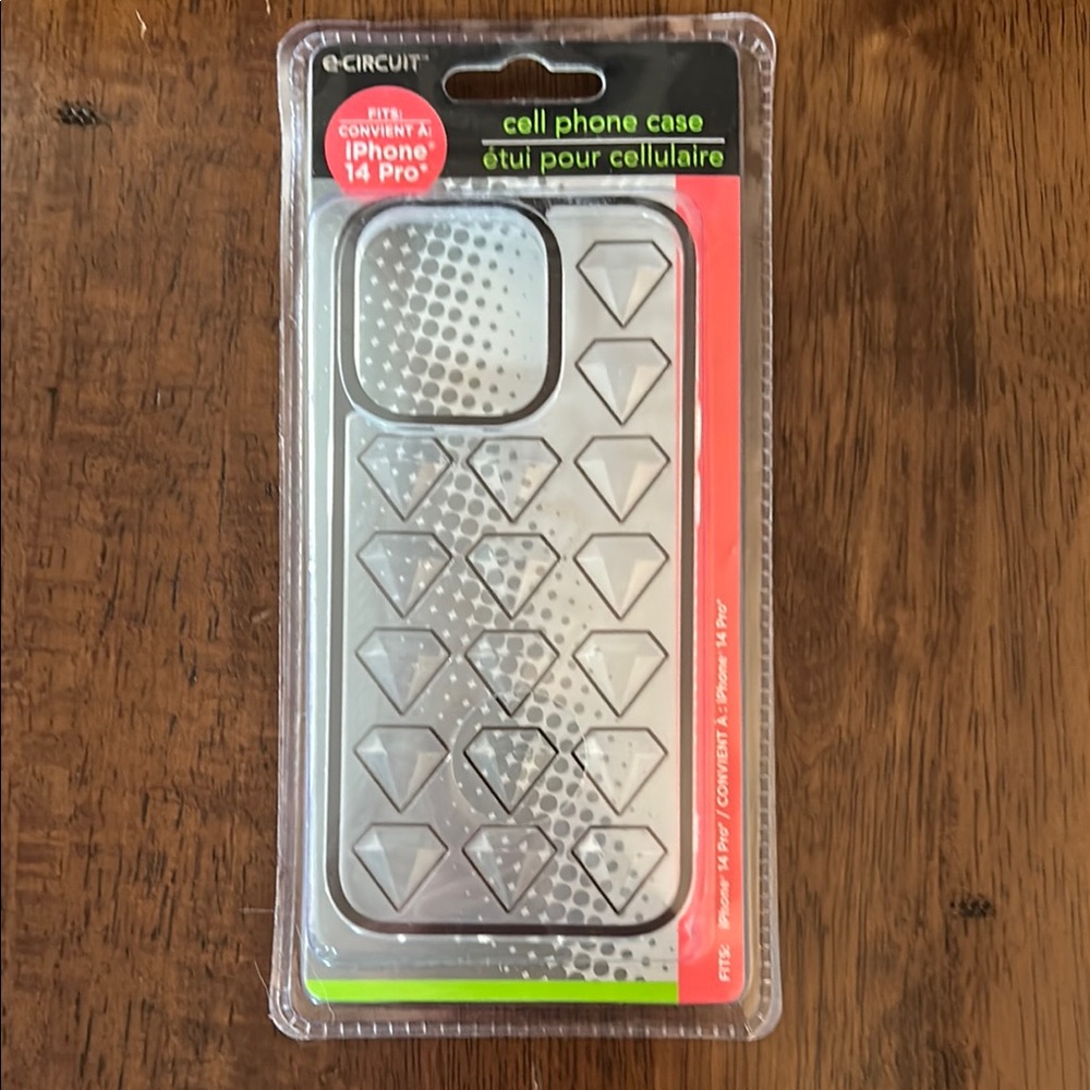 Clear & Black Cell Phone Case for iPhone 14 Pro